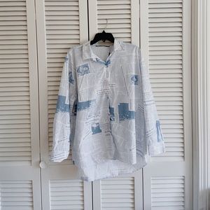 Gabby Isabella Newspaper Button Down